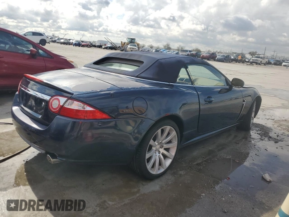 2007 Jaguar XK with VIN SAJDA44B175B00420, listed as a Copart auction lot 45976165 with 0 mi miles and Salvage Title. Bid and sale history available at carsss.com. Image 3.