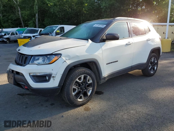 2018 Jeep Compass Trailhawk with VIN 3C4NJDDB9JT451745, listed as a Copart auction lot 61187255 with 88,923 mi miles and Salvage title. Bid and sale history available at DreamBid. Image 1.