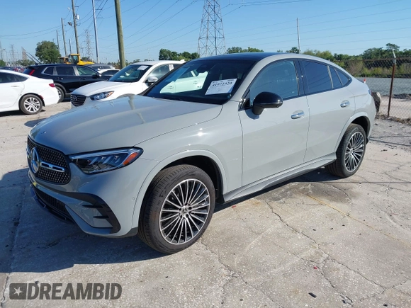 2025 Mercedes-Benz GLC with VIN W1NKJ4HB7SF247723, listed as a IAAI auction lot 41972320 with 3,549 mi miles. Bid and sale history available at carsss.com. Image 2.