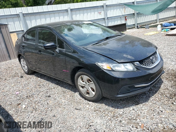 2015 Honda Civic Sedan LX with VIN 19XFB2F5XFE111531, listed as a Copart auction lot 52566505 with 145,226 mi miles and Non Repairable. Bid and sale history available at carsss.com. Image 4.