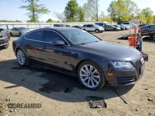 2013 Audi A7 Premium Plus with VIN WAUYGAFC6DN069576, listed as a Copart auction lot 54760455 with 110,943 mi miles and Salvage title. Bid and sale history available at DreamBid. Image 4.