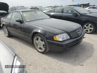 1999 Mercedes-Benz SL-Class with VIN WDBFA68F0XF177818, listed as a Copart auction lot 75025494 with 0 mi miles and Salvage Title. Bid and sale history available at carsss.com. Image 4.
