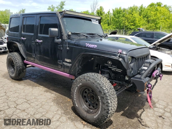2012 Jeep Wrangler Unlimited Sahara with VIN 1C4BJWEG4CL120370, listed as a Copart auction lot 58744135 with 166,455 mi miles and Clean title. Bid and sale history available at DreamBid. Image 4.