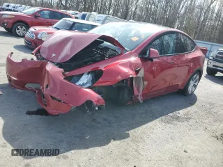 2020 Tesla Model Y Long Range with VIN 5YJYGDEEXLF013726, listed as a Copart auction lot 50289805 with Not Provided miles and Salvage Title. Bid and sale history available at DreamBid. Image 1.
