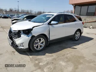 2021 Chevrolet Equinox Premier z VIN 3GNAXNEV6MS115077, wystawiony jako Copart lot #53614425 z przebiegiem 50 438 mil mil oraz Szkoda całkowita • Salvage title. Historia ofert i sprzedaży dostępna na DreamBid. Obrazek 1.