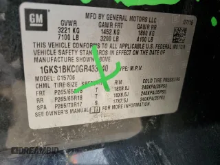 2016 GMC Yukon SLT with VIN 1GKS1BKC0GR433840, listed as a Copart auction lot 66853444 with 141,830 mi miles and Salvage Title. Bid and sale history available at carsss.com. Image 16.