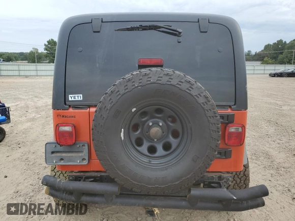 2006 Jeep Wrangler SE with VIN 1J4FA29S66P706665, listed as a Copart auction lot 70776714 with 154,600 mi miles and Salvage Title. Bid and sale history available at carsss.com. Image 6.