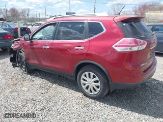 2016 Nissan Rogue SV with VIN KNMAT2MV8GP602286, listed as a IAAI auction lot 41867711 with 130,990 mi miles. Bid and sale history available at carsss.com. Image 3.