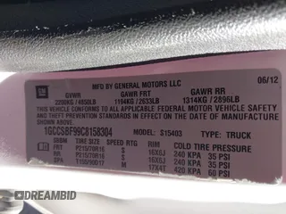 2012 Chevrolet Colorado Work Truck with VIN 1GCCSBF99C8158304, listed as a IAAI auction lot 41986210 with 165,264 mi miles. Bid and sale history available at carsss.com. Image 9.