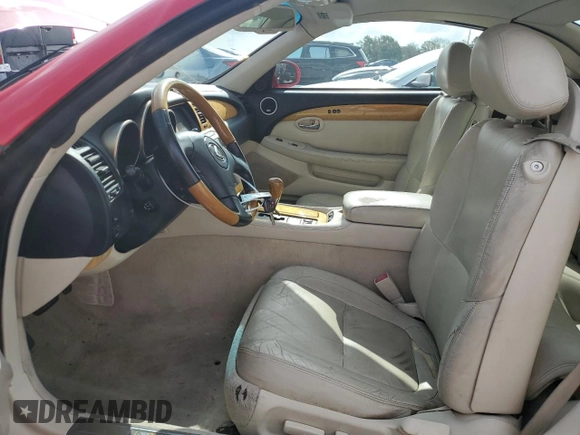 2005 Lexus SC 430 z VIN JTHFN48Y350063712, wystawiony jako Copart lot #64787075 z przebiegiem Nie podano mil oraz Szkoda całkowita • Salvage title. Historia ofert i sprzedaży dostępna na DreamBid. Obrazek 7.
