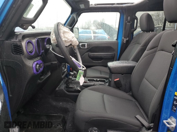 2023 Jeep Wrangler Sport S with VIN 1C4HJXDNXPW543376, listed as a Copart auction lot 86488024 with 35,935 mi miles and Salvage Title. Bid and sale history available at DreamBid. Image 7.
