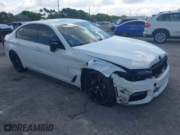 2018 BMW 5 Series 540i with VIN WBAJE5C50JWA95412, listed as a IAAI auction lot 41502258 with 74,150 mi miles and . Bid and sale history available at carsss.com. Image 1.
