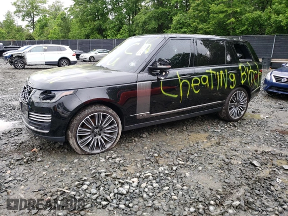 2020 Land Rover Range Rover Autobiography with VIN SALGV5SE1LA585829, listed as a Copart auction lot 54147064 with 83,016 mi miles and Salvage title. Bid and sale history available at DreamBid. Image 1.