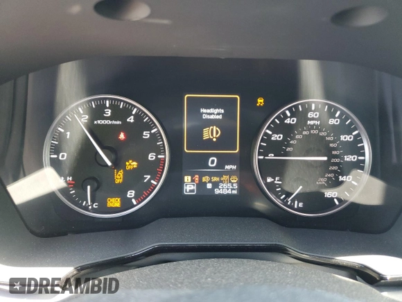 2023 Subaru Legacy Premium with VIN 4S3BWAF60P3015308, listed as a Copart auction lot 56574725 with 9,484 mi miles and Salvage title. Bid and sale history available at DreamBid. Image 9.
