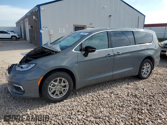 2025 Chrysler Pacifica Select z VIN 2C4RC1BG5SR504762, wystawiony jako Copart lot #59277015 z przebiegiem 20 371 mil mil oraz Czysty tytuł • Clean title. Historia ofert i sprzedaży dostępna na DreamBid. Obrazek 1.