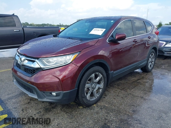 2019 Honda CR-V EX with VIN 2HKRW1H57KH500951, listed as a IAAI auction lot 41936738 with 45,901 mi miles. Bid and sale history available at carsss.com. Image 17.