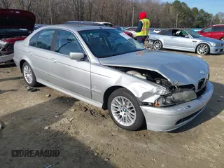 2002 BMW 5 Series 530iA with VIN WBADT63432CH85321, listed as a IAAI auction lot 41340351 with 1 mi miles. Bid and sale history available at carsss.com. Image 1.