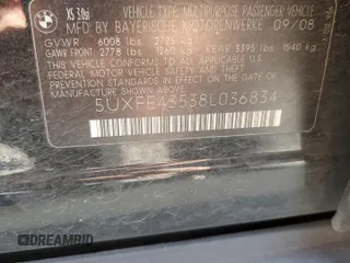 2008 BMW X5 3.0si with VIN 5UXFE43538L036834, listed as a Copart auction lot 46236665 with 203,054 mi miles and Clean Title. Bid and sale history available at carsss.com. Image 13.