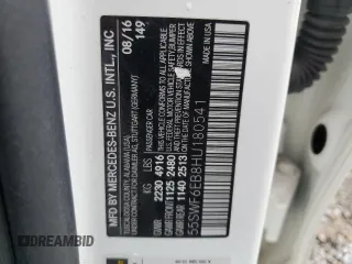 2017 Mercedes-Benz C 43 AMG с VIN 55SWF6EB8HU180541, выставлен на аукционе Copart как лот 48085255 с пробегом Не указан миль и Списание • Salvage title. История ставок и продаж доступна на DreamBid. Изображение 12.