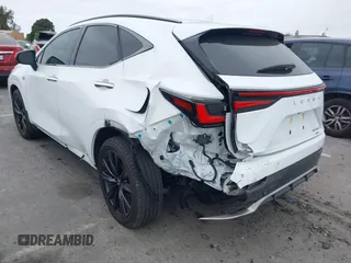 2025 Lexus NX with VIN 2T2KGCEZ4SC064091, listed as a IAAI auction lot 41882269 with 4,920 mi miles. Bid and sale history available at carsss.com. Image 3.
