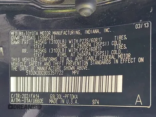 2013 Toyota Sienna L with VIN 5TDZK3DC9DS357722, listed as a IAAI auction lot 42369515 with 190,548 mi miles and . Bid and sale history available at DreamBid. Image 9.