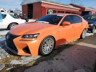 2016 Lexus GS F with VIN JTHBP1BL8GA001403, listed as a Copart auction lot 43550725 with 89,354 mi miles and Salvage Title. Bid and sale history available at carsss.com. Image 1.