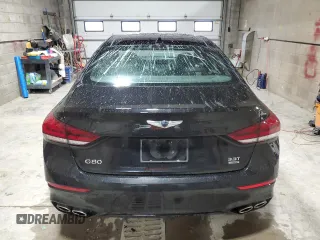 2018 Genesis G80 Sport with VIN KMHGN4JB9JU241553, listed as a Copart auction lot 79503424 with 52,927 mi miles and Salvage Title. Bid and sale history available at DreamBid. Image 6.