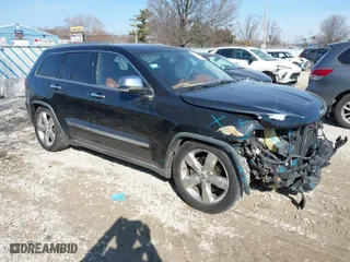 2012 Jeep Grand Cherokee Overland with VIN 1C4RJFCT7CC175037, listed as a IAAI auction lot 41743671 with 173,007 mi miles. Bid and sale history available at carsss.com. Image 1.
