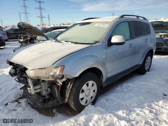 2011 Mitsubishi Outlander ES with VIN JA4AS2AW7BU028851, listed as a Copart auction lot 85541964 with 116,956 mi miles and Salvage Title. Bid and sale history available at carsss.com. Image 1.