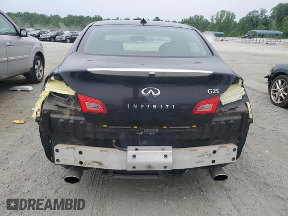 2011 Infiniti G25 Journey z VIN JN1DV6AP9BM604274, wystawiony jako Copart lot #55706665 z przebiegiem 150 703 mil mil oraz Szkoda całkowita • Salvage title. Historia ofert i sprzedaży dostępna na DreamBid. Obrazek 6.