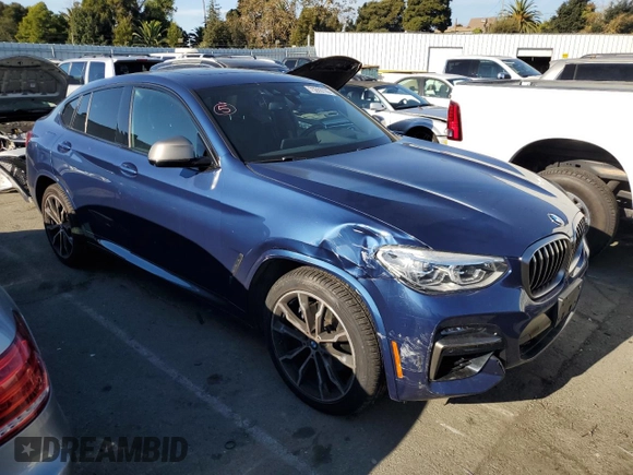 2020 BMW X4 M40i with VIN 5UX2V5C05LLE69575, listed as a Copart auction lot 75055123 with 59,810 mi miles. Bid and sale history available at carsss.com. Image 4.