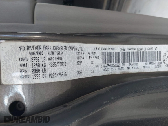 1999 Jeep Grand Cherokee Limited z VIN 1J4GW68N0XC512229, wystawiony jako IAAI lot #42189815 z przebiegiem 230 028 mil mil oraz . Historia ofert i sprzedaży dostępna na DreamBid. Obrazek 9.