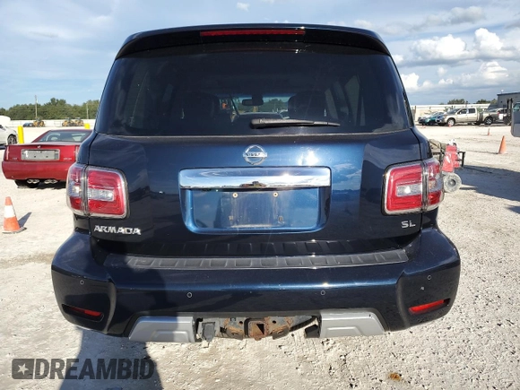 2017 Nissan Armada SL with VIN JN8AY2NC6H9511168, listed as a Copart auction lot 73831634 with Not Provided miles and Salvage Title. Bid and sale history available at carsss.com. Image 6.