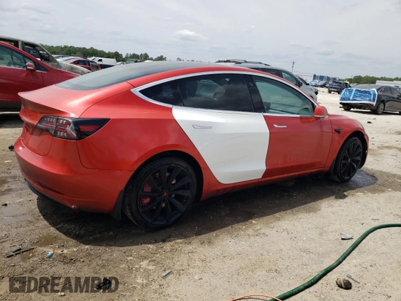 2018 Tesla Model 3 Long Range Battery with VIN 5YJ3E1EAXJF031944, listed as a Copart auction lot 53619445 with 146,031 mi miles and Salvage Title. Bid and sale history available at DreamBid. Image 3.