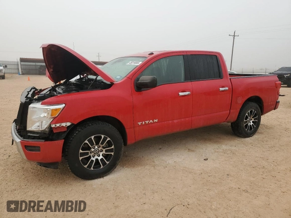 2021 Nissan Titan SV with VIN 1N6AA1EE3MN529038, listed as a Copart auction lot 45019855 with 66,400 mi miles and Salvage title. Bid and sale history available at DreamBid. Image 1.