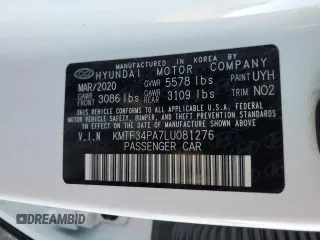 2020 Genesis G90 3.3T Premium with VIN KMTF34PA7LU081276, listed as a Copart auction lot 42258315 with 22,350 mi miles and Salvage Title. Bid and sale history available at carsss.com. Image 12.