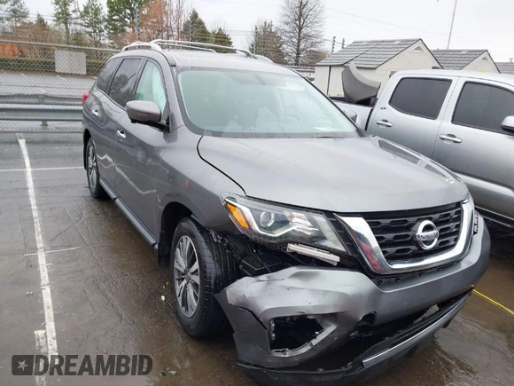 2017 Nissan Pathfinder SV with VIN 5N1DR2MM9HC606595, listed as a IAAI auction lot 41768647 with 144,724 mi miles. Bid and sale history available at carsss.com. Image 1.