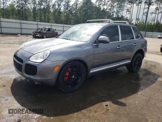 2005 Porsche Cayenne Turbo with VIN WP1AC29P85LA91871, listed as a Copart auction lot 51386215 with 201,954 mi miles and Salvage Title. Bid and sale history available at DreamBid. Image 1.