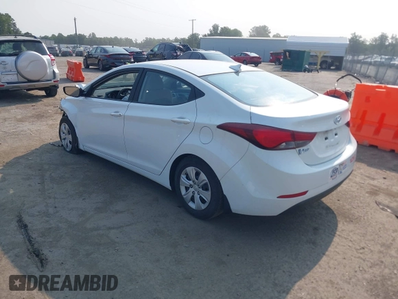 2016 Hyundai Elantra SE with VIN 5NPDH4AE9GH794201, listed as a IAAI auction lot 42391597 with 58,126 mi miles and . Bid and sale history available at DreamBid. Image 3.