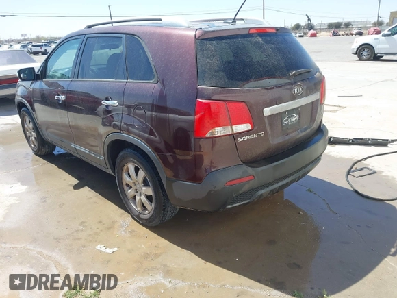 2012 Kia Sorento LX with VIN 5XYKT4A29CG224681, listed as a IAAI auction lot 41787906 with 240,265 mi miles. Bid and sale history available at carsss.com. Image 3.