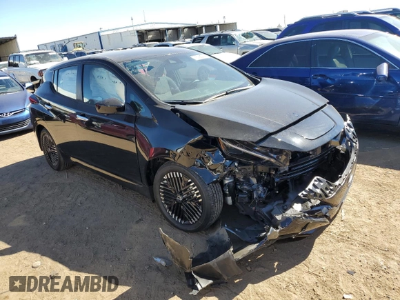 2025 Nissan LEAF SV Plus with VIN 1N4CZ1CV6SC557910, listed as a Copart auction lot 73062344 with 247 mi miles and Salvage Title. Bid and sale history available at carsss.com. Image 4.