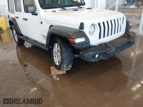 2019 Jeep Wrangler Unlimited Sport S with VIN 1C4HJXDG1KW577779, listed as a IAAI auction lot 41289068 with 126,011 mi miles and . Bid and sale history available at DreamBid. Image 12.