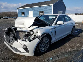 2020 Genesis G70 2.0T with VIN KMTG64LA2LU060241, listed as a Copart auction lot 42706015 with 51,871 mi miles and Salvage Title. Bid and sale history available at carsss.com. Image 1.