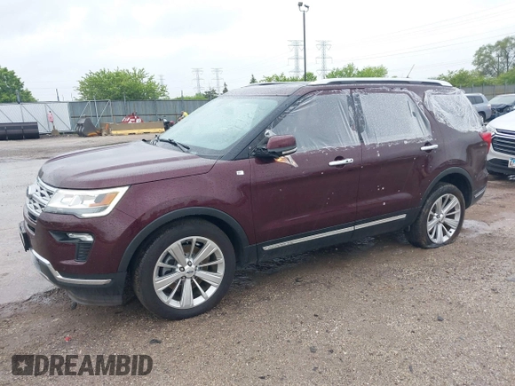 2019 Ford Explorer Limited with VIN 1FM5K8F88KGA05495, listed as a IAAI auction lot 39376371 with 60,451 mi miles. Bid and sale history available at carsss.com. Image 18.