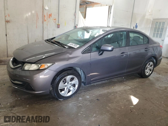 2015 Honda Civic LX with VIN 19XFB2F57FE018983, listed as a Copart auction lot 54947805 with 312,148 mi miles and Salvage Title. Bid and sale history available at DreamBid. Image 1.