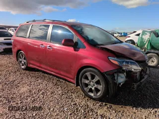 2015 Toyota Sienna SE with VIN 5TDXK3DC8FS688561, listed as a Copart auction lot 46541245 with 73,653 mi miles and Salvage Title. Bid and sale history available at carsss.com. Image 4.