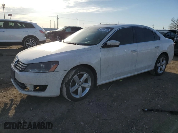 2013 Volkswagen Passat SE w/Sunroof & Nav with VIN 1VWBP7A36DC019675, listed as a Copart auction lot 48245495 with 126,887 mi miles and Salvage Title. Bid and sale history available at carsss.com. Image 1.