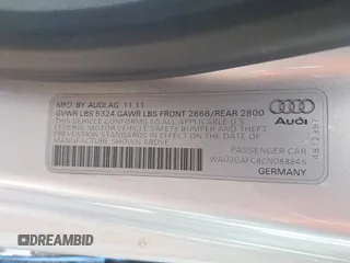 2012 Audi A7 Prestige с VIN WAU2GAFC8CN088845, выставлен на аукционе IAAI как лот 42438205 с пробегом 117 504 миль миль и . История ставок и продаж доступна на DreamBid. Изображение 9.