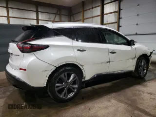 2023 Nissan Murano Platinum with VIN 5N1AZ2DJ8PC127625, listed as a Copart auction lot 43221825 with 66,476 mi miles and Salvage title. Bid and sale history available at DreamBid. Image 3.