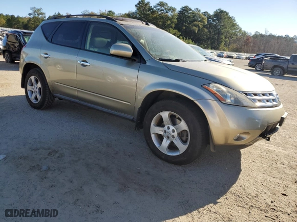 2005 Nissan Murano S with VIN JN8AZ08W95W427172, listed as a Copart auction lot 76733054 with 51,053 mi miles and Clean Title. Bid and sale history available at carsss.com. Image 4.